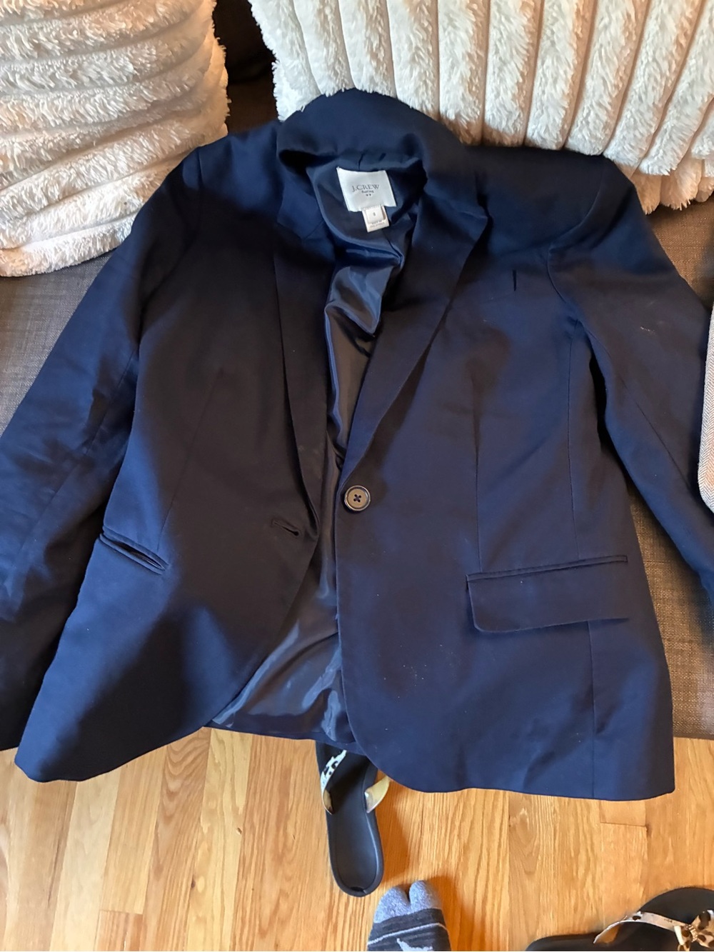 J. Crew Dark Navy Single-Button Blazer